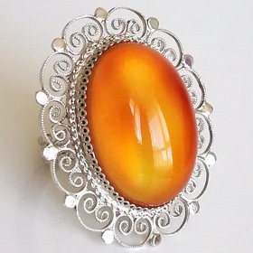 Queen of Style - Mood Ring - 25x18 mm - Silver 800