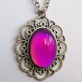 Silver Venus of Rome - Mood Necklace - 25x18 mm - Brass