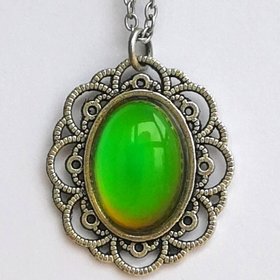 Venus of the Secret Lake - Mood Necklace - 18x13 mm - Brass