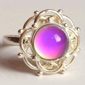 Enigma of Love - Mood Ring - 8 mm - Sterling Silver 925