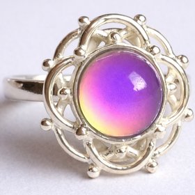Enigma of Love - Mood Ring - 8 mm - Sterling Silver 925
