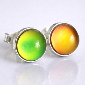 Fairies of the Light - Mood Stud Earrings - 6 mm - Sterling Silver 925