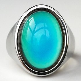 King of Gentlemen - Mood Ring - 18x13 mm - Stainless Steel