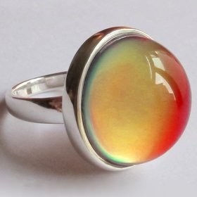Silver Sun of Elegance - Mood Ring - 20 mm - Sterling Silver 925