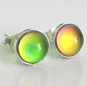 Fairies of the Light - Mood Stud Earrings - 6 mm - Sterling Silver 925