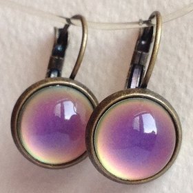 Royal Colors of Joy - Mood Earrings - 12 mm - Brass