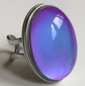 Queen of Destiny - Mood Ring - Adjustable - 25x18 mm - Stainless Steel