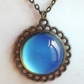 Flower of Love - Mood Necklace - 20 mm - Brass