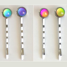 Scepters of Luck - 4 Mood Hair Pins - 10 mm - Brass