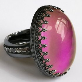 All for Love - Mood Ring - 25x18 mm - Sterling Silver 925