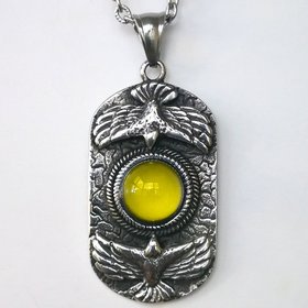 Power of Freedom - Mood Necklace for Men - 12 mm - Stainless Steel