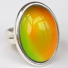Silver Fountain of Youth - Mood Ring - 25x18 mm - Sterling Silver 925