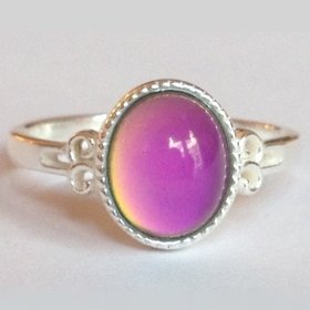 Star of Beauty - Mood Ring - 10x8 mm - Sterling Silver 925 