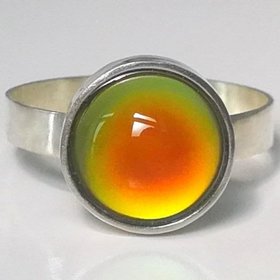 Princess of the Silver Light - Mood Ring - Adjustable or Non-Adjustable - 10 mm - Sterling Silver 925