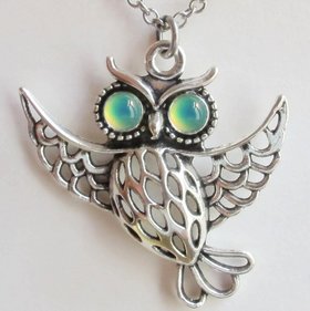 Owl of Luck - Mood Necklace - 5 mm - Brass