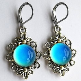 Silver Princesses of Nobles - Mood Earrings - 12 mm - Brass