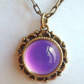Secret Princess of Virtue - Mood Necklace - 13 mm - 24k Gold Plated Brass