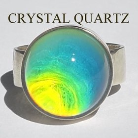 Sun of Antares - Mood Ring - 14 mm - Sterling Silver 925 - AAA Crystal Quartz 